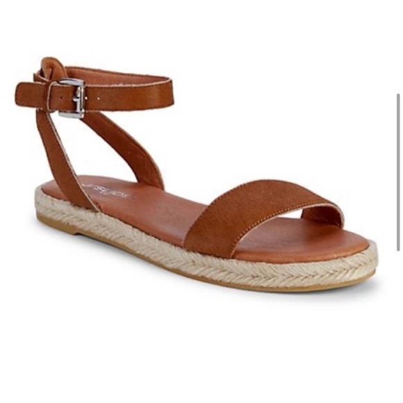 J/SLIDES Shoes - NWT J/SLIDES ROSIE Tan Pony Hair Leather Sandal